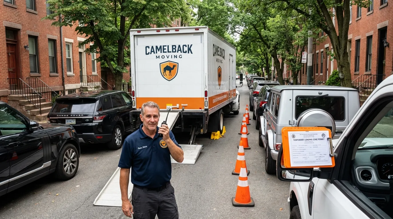 City street loading permit setup in Saco, ME
