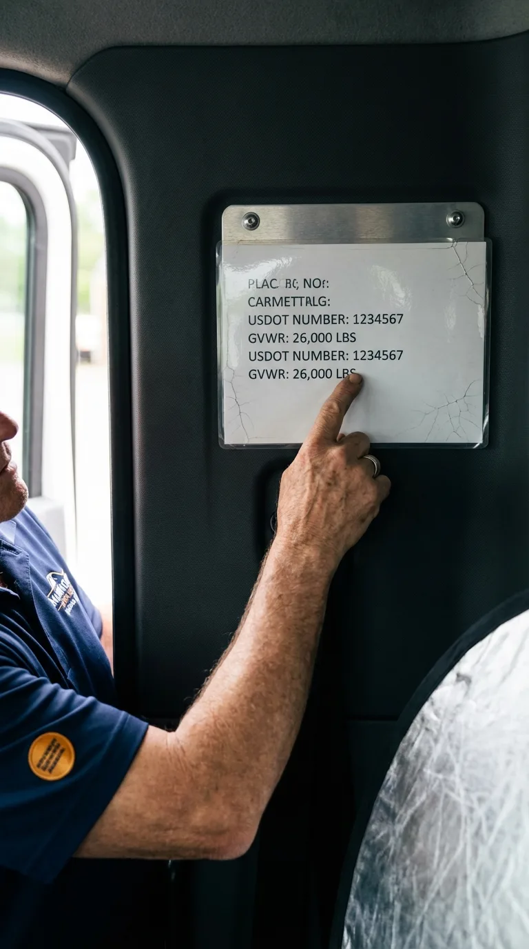 USDOT licensing placard verification in Saco